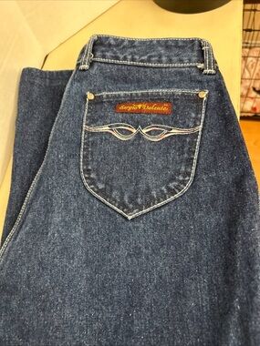 Vintage Sergio Valente Indigo Denim Jeans with Embroidered Back Pocket